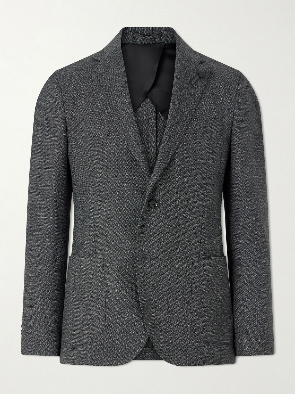 Lardini - Double-Breasted Wool Blazer - Gray