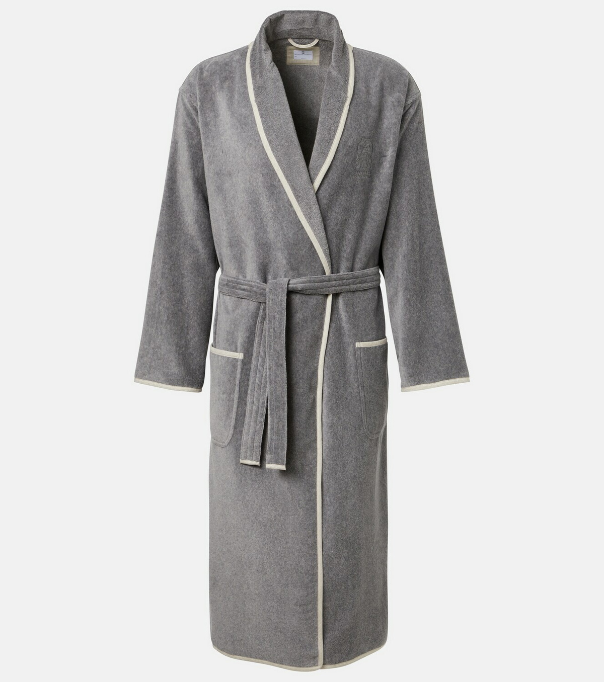 Brunello Cucinelli Logo cotton terry bathrobe