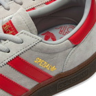 Adidas Men's Handball Spezial Sneakers in Grey/Red/Gold Metallic