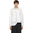 Fumito Ganryu White Water-Resistant Pleated Jacket