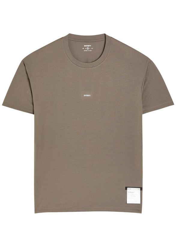 Photo: Satisfy Auralite Logo Jersey T-shirt Beige