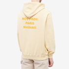 Drole de Monsieur Men's Drôle de Monsieur Not From Paris Madame Classic Hoody in Light Yellow