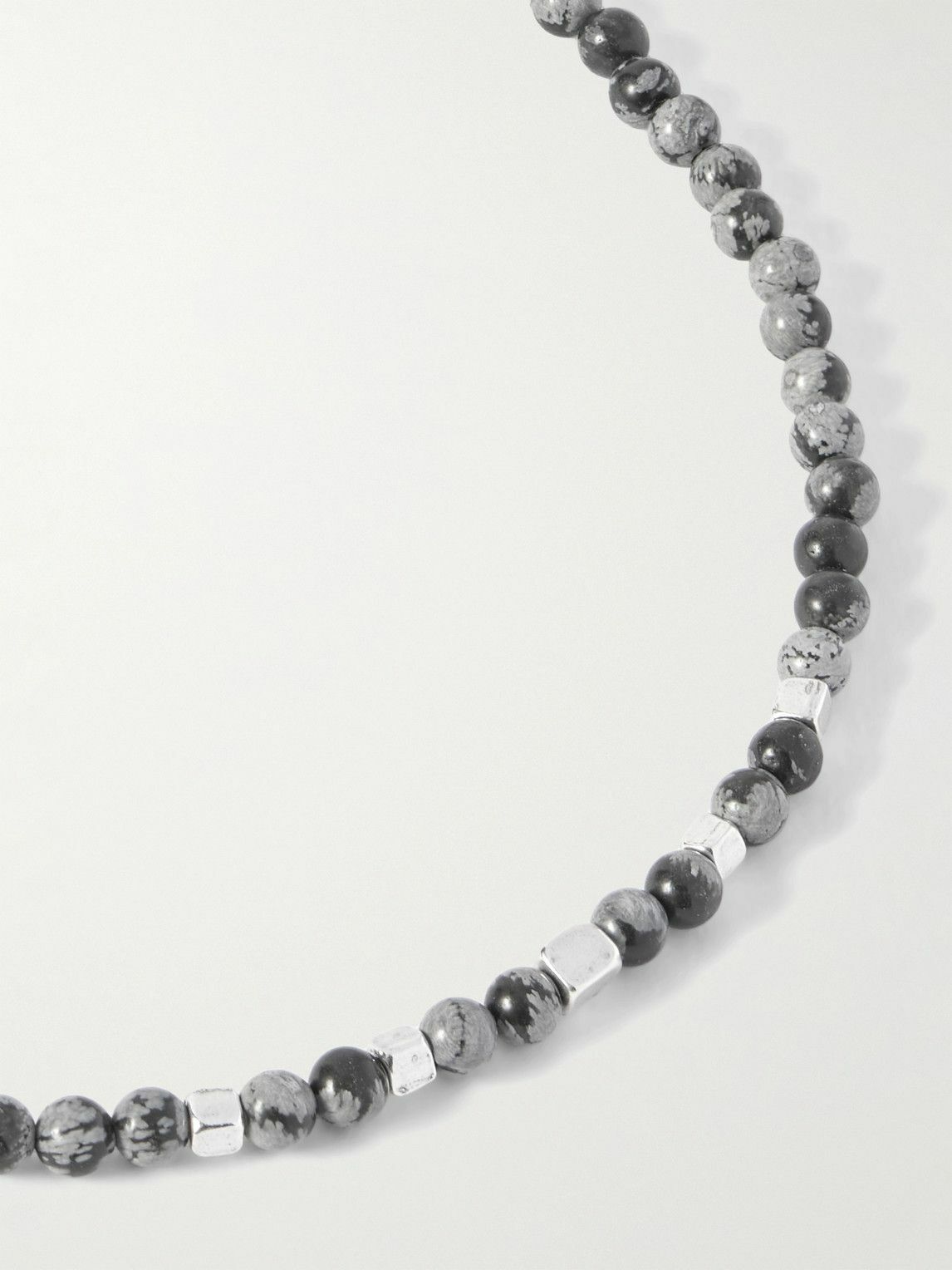 Marant - Silver-Tone and Howlite Beaded Necklace