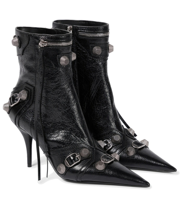 Photo: Balenciaga - Cagole leather ankle boots