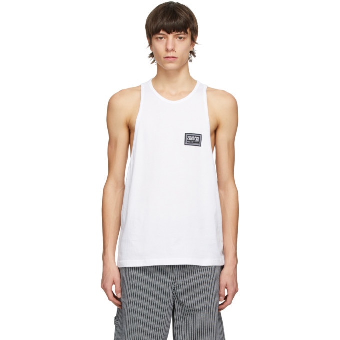 Photo: Versace Jeans Couture White Patch Logo Tank Top