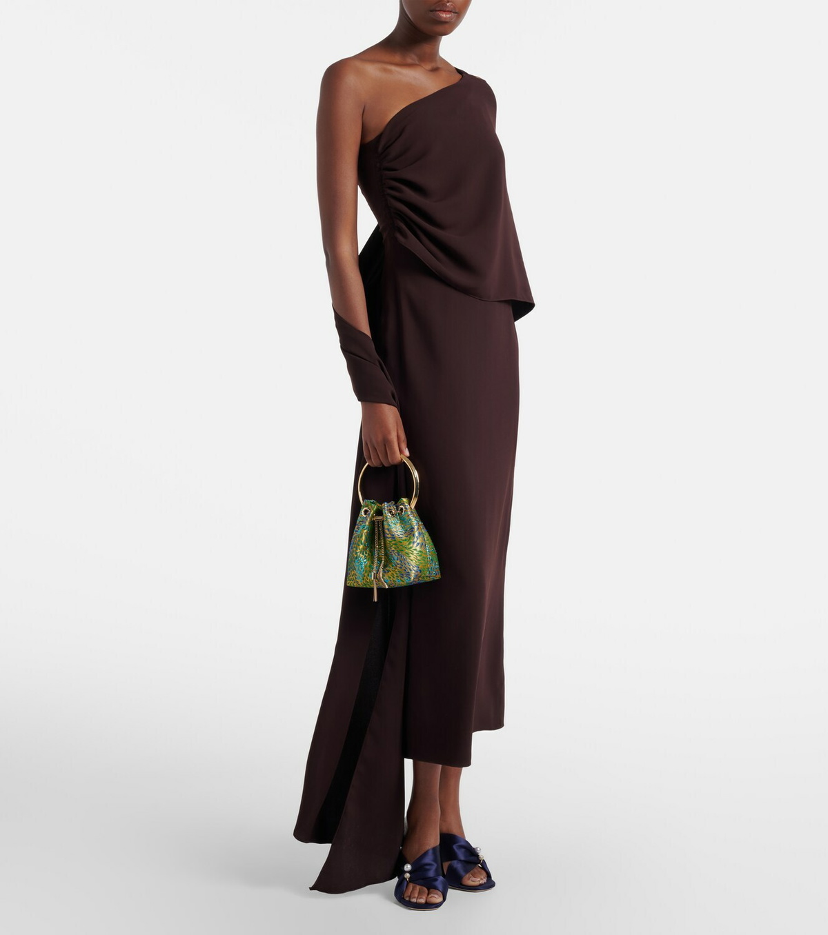 Jimmy Choo Rafi embellished satin mules