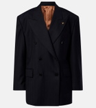 Versace Double-breasted oversized virgin wool blazer