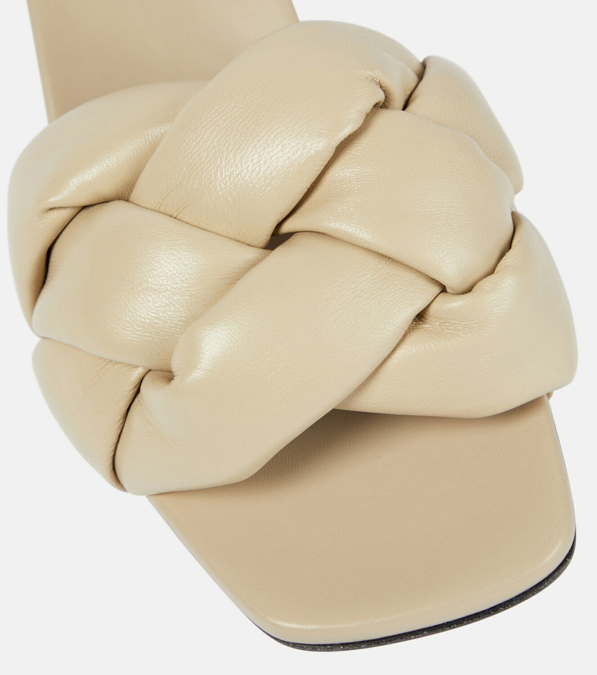 MIU MIU ◆ Padded Sandals Miu Miu Padded Leather Sandals | Black | FARFETCH