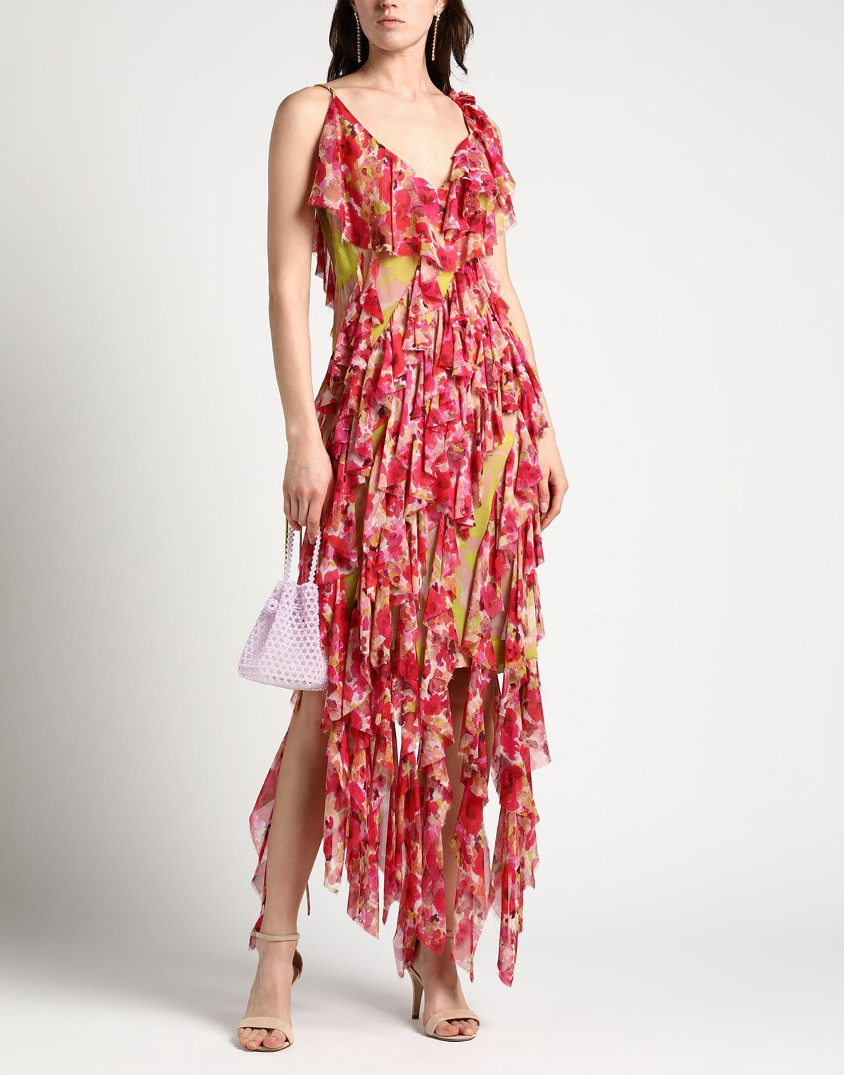 Dries Van Noten Womens Midi dress Fuchsia
