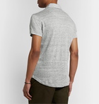 Orlebar Brown - Sebastian Slim-Fit Mélange Linen-Jersey Polo Shirt - Gray