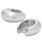 Tom Wood Women's Ice Hoops Small in Silver 
