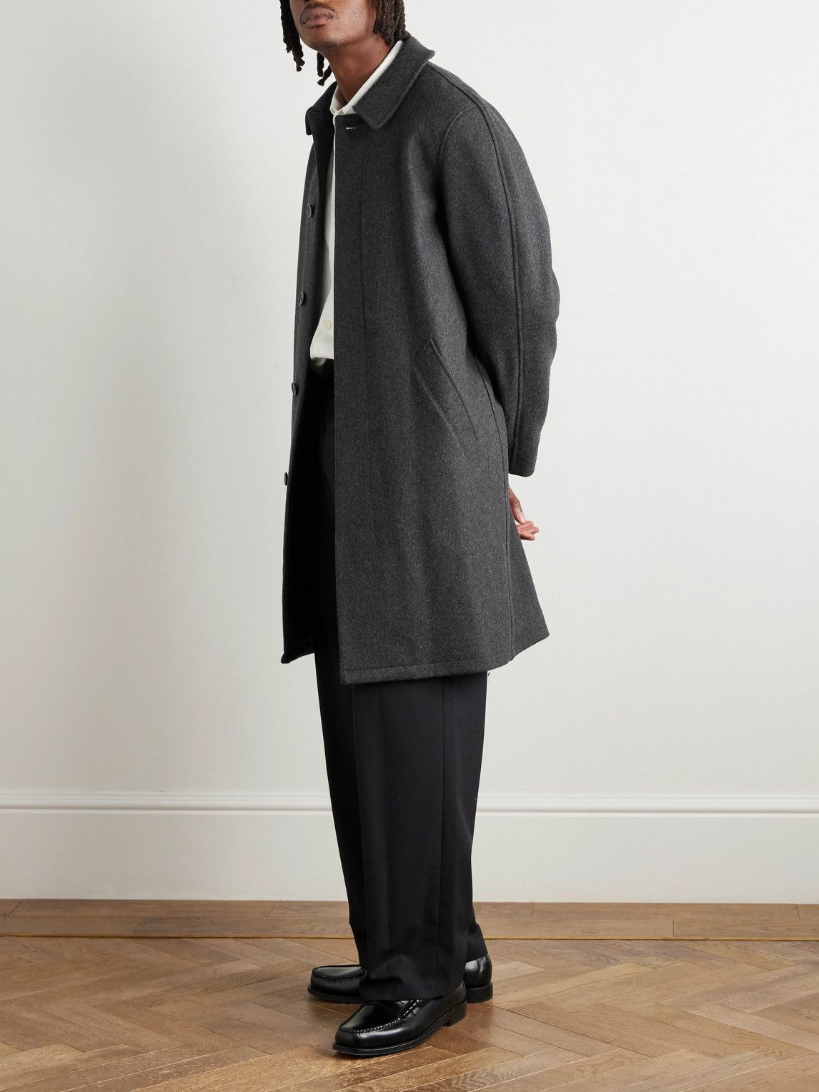 A.P.C. - Auster Brushed Wool-Blend Coat - Gray