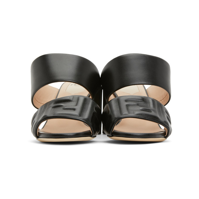 Fendi Black Forever Fendi Double Banded Sandals Fendi