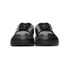 Sunnei Black Leather Dreamy Slip-On Sneakers