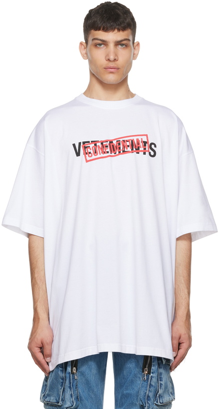 Photo: VETEMENTS White 'Confidential' T-Shirt