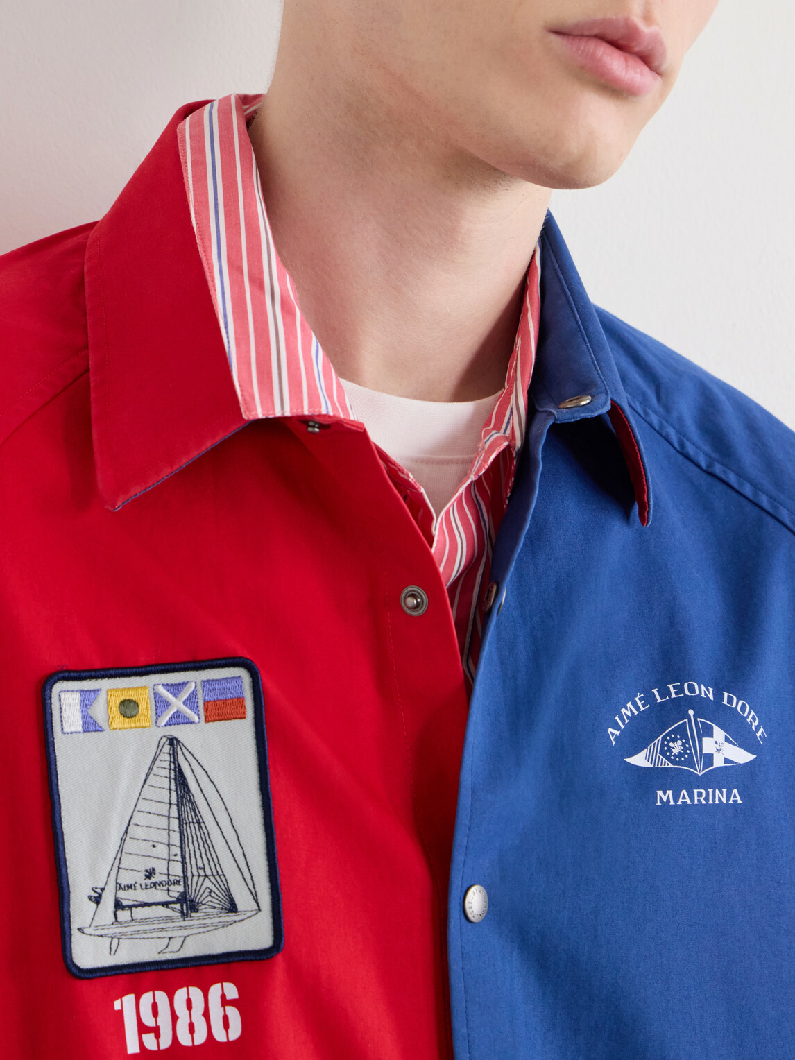 Aimé Leon Dore - Striped Cotton-Poplin Shirt - Red