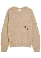 Cherry Los Angeles American Classic Logo Alpaca-blend Jumper Off White