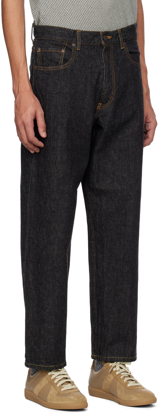 BEAMS PLUS Black 5-Pocket Jeans Beams Plus