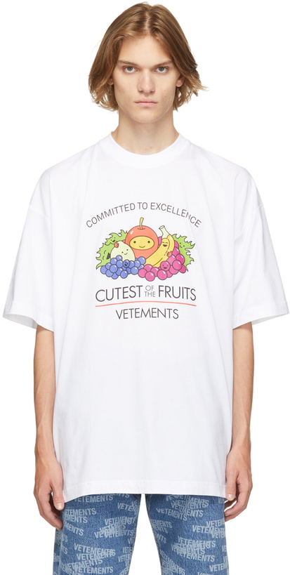 Photo: VETEMENTS White 'Cutest Of The Fruits' T-Shirt