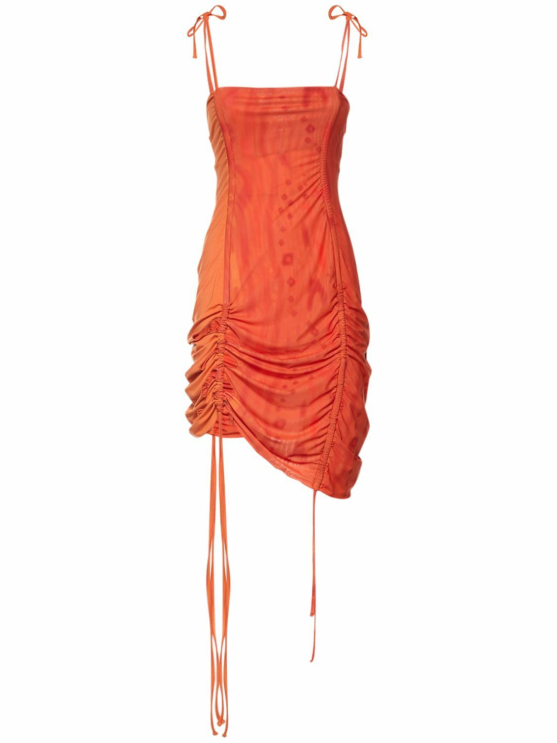 AVAVAV Cut Out Jersey & Mesh Mini Dress