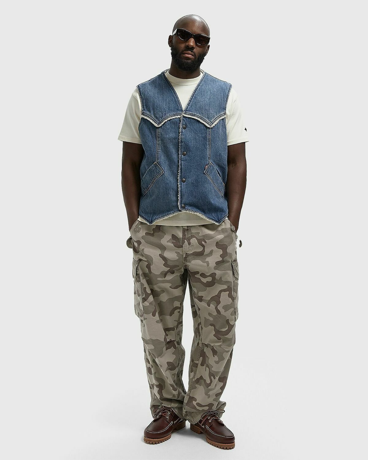 Levis WESTERN DENIM SHERP VEST Blue Men