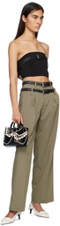 lesugiatelier Khaki Belted Trousers