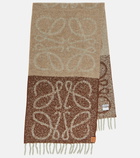 Loewe Anagram alpaca and wool-blend scarf