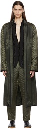 Haider Ackermann Khaki Linen Peignoir Coat