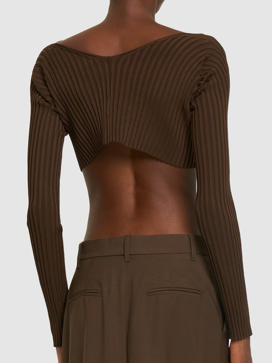 JACQUEMUS - La Maille Pralu Crop Cardigan W/ Logo Jacquemus