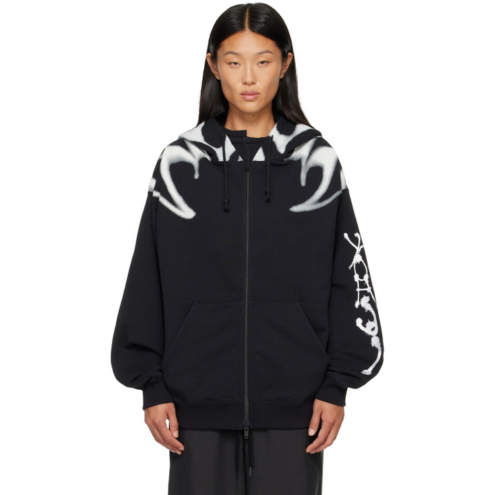Photo: Y-3 Black Chito Edition 'Y-3' Graphic Zipper Hoodie