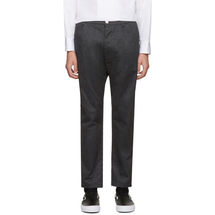 Photo: Sunnei Grey Flannel Classic Trousers
