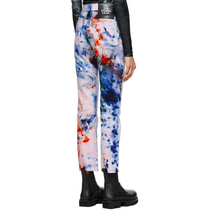 S.R. STUDIO. LA. CA. White SOTO Hand-Dyed Jeans