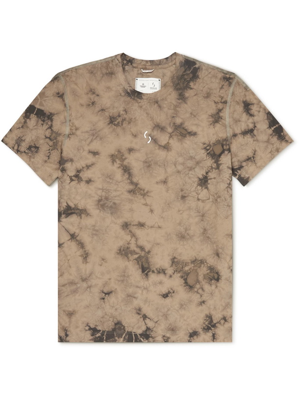 Photo: REIGNING CHAMP - Ryan Willms Printed Tie-Dyed Jersey T-Shirt - Brown