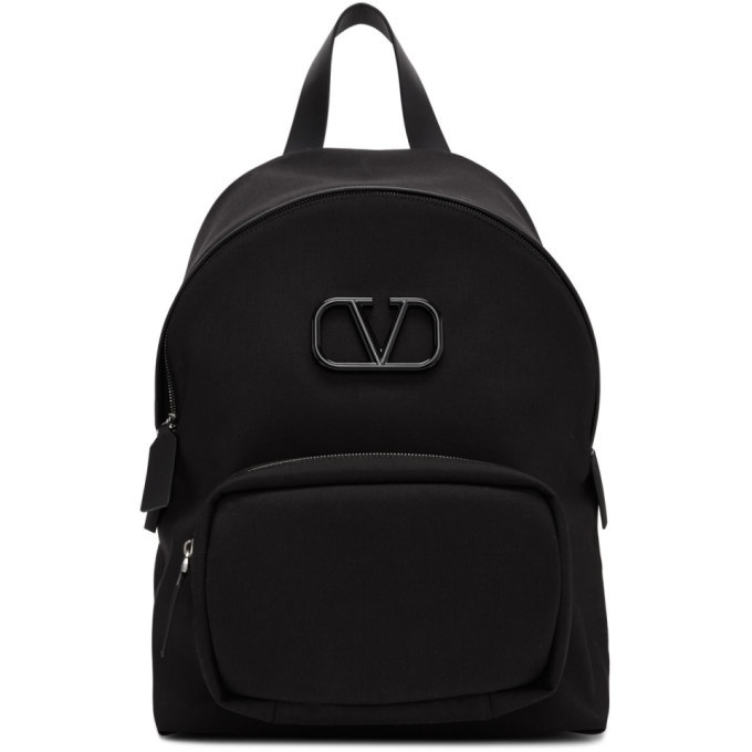 Photo: Valentino Black Valentino Garavani VLogo Backpack
