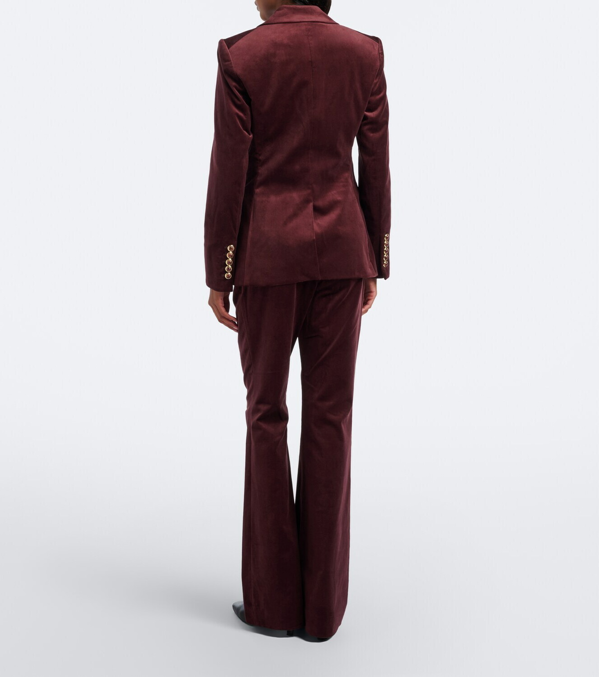 Veronica Beard Gracie cotton-blend velvet flared pants