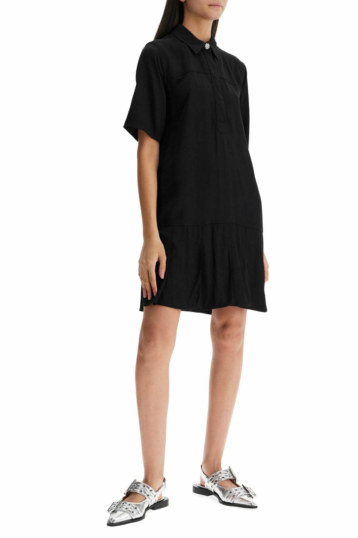 GANNI 'viscose mini dress with Black GANNI