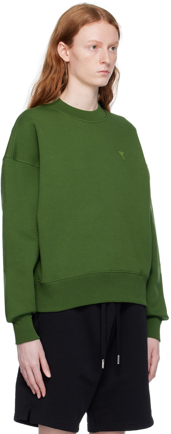 AMI Paris Green Ami de Coeur Sweatshirt