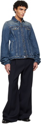Jean Paul Gaultier Blue Oversized Sleeves Denim Jacket