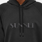 Sunnei Big Embroidered Logo Hoody in Black