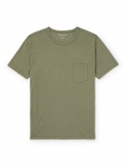 Officine Générale - Slub Cotton-Blend Jersey T-Shirt - Green