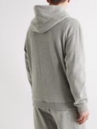 SSAM - Charles Brushed Cotton and Camel Hair-Blend Hoodie - Gray