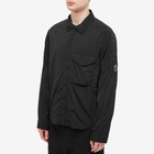 C.P. Company Men's Chrome-R Zip Overshirt in Black