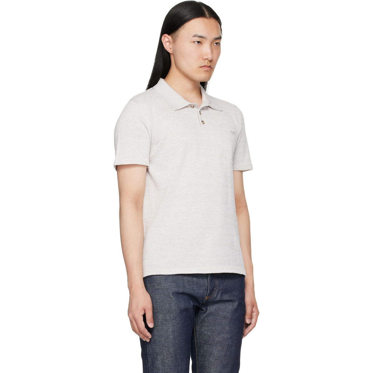 A.P.C. Gray Gide Polo