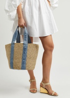 Chloe Sense Raffia Basket bag - Blue - One Size