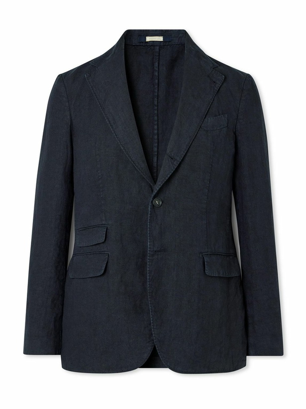 Photo: Massimo Alba - Catch2 Linen Suit Jacket - Blue