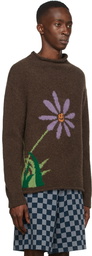 The Elder Statesman Brown Mordechai Edition Garden Grow Sweater