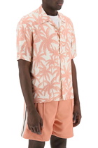 PALM ANGELS bowling shirt with palms motif Pink