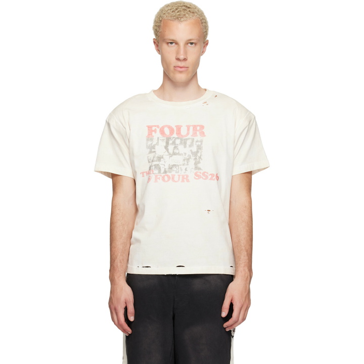 Photo: 424 Off-White Collage Rolling Stones T-shirt