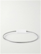 Le Gramme - 5g Recycled Sterling Silver and Brushed-Ceramic Bracelet - Silver