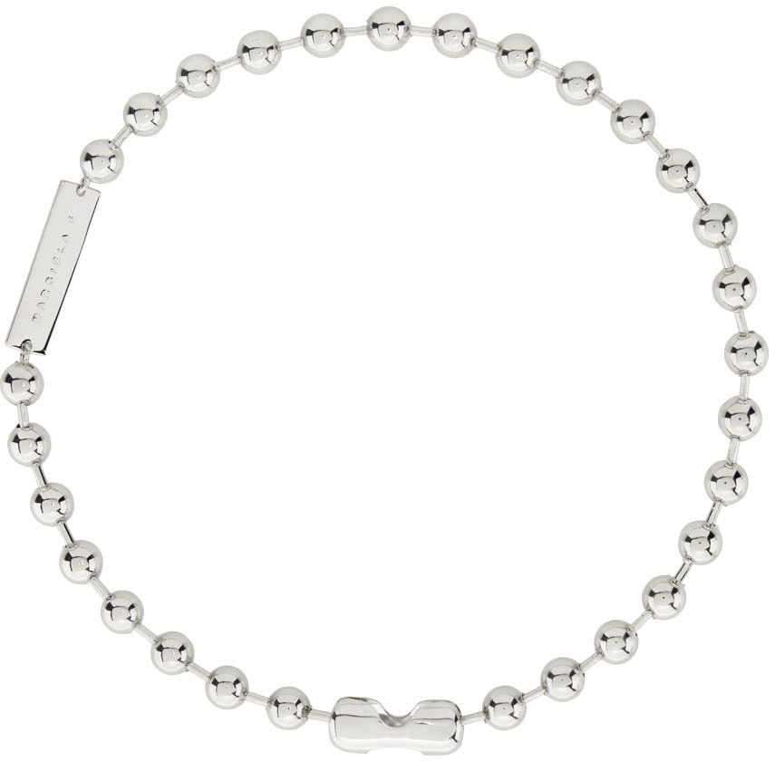 MM6 Maison Margiela Silver Metal Bead Necklace